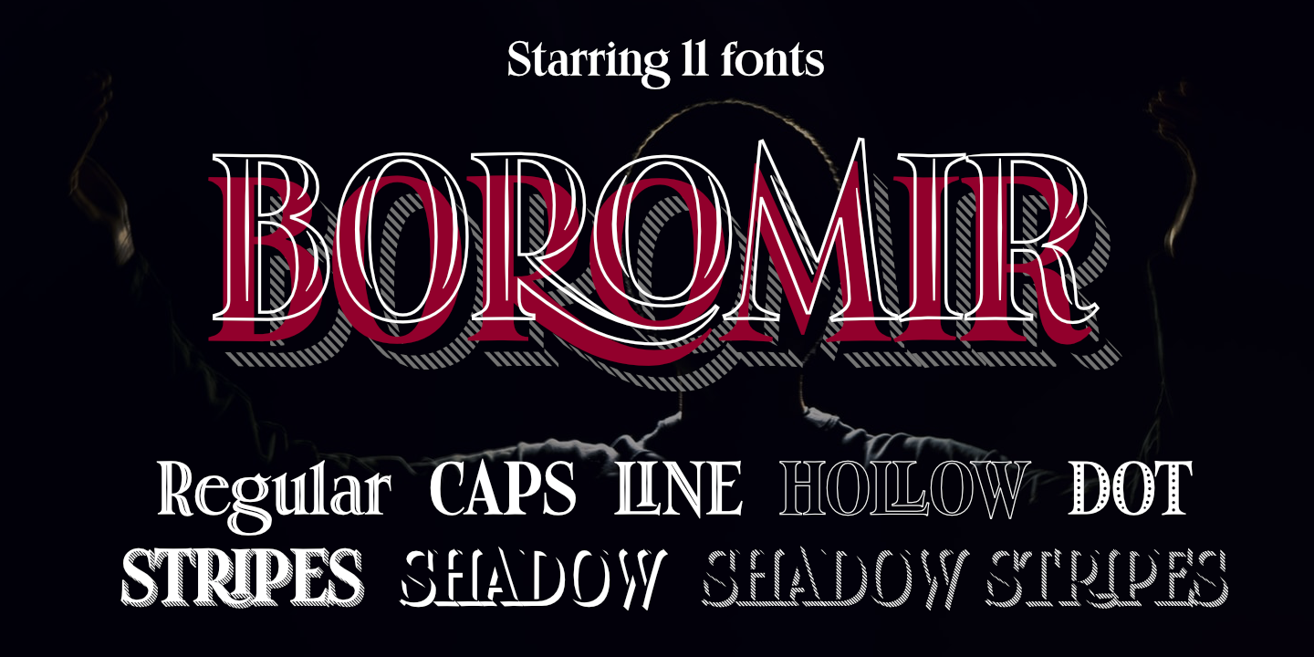 Przykład czcionki Boromir Caps Line